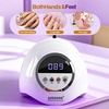 image:imageJODSONE U V LED Nail Lamp Blue Gel Polish Nail Dryer with Smart Auto Sensor 4 Timing Modes Fast Curing Suitable for Home and SalonM009