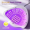 image:imageJODSONE U V LED Nail Lamp Blue Gel Polish Nail Dryer with Smart Auto Sensor 4 Timing Modes Fast Curing Suitable for Home and SalonM009