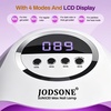 image:imageJODSONE U V LED Nail Lamp Blue Gel Polish Nail Dryer with Smart Auto Sensor 4 Timing Modes Fast Curing Suitable for Home and SalonM009