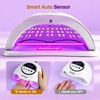 image:imageJODSONE U V LED Nail Lamp Blue Gel Polish Nail Dryer with Smart Auto Sensor 4 Timing Modes Fast Curing Suitable for Home and SalonM009