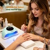 image:imageJODSONE U V LED Nail Lamp Blue Gel Polish Nail Dryer with Smart Auto Sensor 4 Timing Modes Fast Curing Suitable for Home and SalonM010