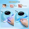 image:imageJODSONE U V LED Nail Lamp Blue Gel Polish Nail Dryer with Smart Auto Sensor 4 Timing Modes Fast Curing Suitable for Home and SalonM011