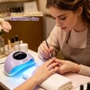 image:imageJODSONE U V LED Nail Lamp Blue Gel Polish Nail Dryer with Smart Auto Sensor 4 Timing Modes Fast Curing Suitable for Home and SalonM5m12