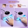 image:imageJODSONE U V LED Nail Lamp Blue Gel Polish Nail Dryer with Smart Auto Sensor 4 Timing Modes Fast Curing Suitable for Home and SalonM5m12