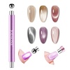image:imageJODSONE 3in1 Cat Eye Magnet Nail Art ToolPurple Cylindrical amp Round Ball Nail Magnet Pens MultiEffect Magnets for Cat Eye Gel Polish DIY at Home SalonPurple