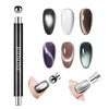 image:imageJODSONE 3in1 Cat Eye Magnet Nail Art ToolPurple Cylindrical amp Round Ball Nail Magnet Pens MultiEffect Magnets for Cat Eye Gel Polish DIY at Home SalonBlack