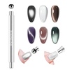 image:imageJODSONE 3in1 Cat Eye Magnet Nail Art ToolSilver Cylindrical amp Round Ball Nail Magnet Pens MultiEffect Magnets for Cat Eye Gel Polish DIY at Home Salon