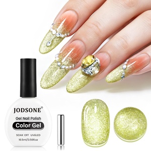 image:imageJODSONE Gold Glassy Cat Eye Gel Nail Polish 165mlHolographic Magnetic Cat Eye Gel Polish with MagnetReflective Translucent Need U V Curing Salon Gift for Girl amp WomenCAT05165MLCAT14