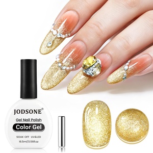 image:imageJODSONE Gold Glassy Cat Eye Gel Nail Polish 165mlHolographic Magnetic Cat Eye Gel Polish with MagnetReflective Translucent Need U V Curing Salon Gift for Girl amp WomenCAT05165MLCAT12