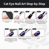 image:imageJODSONE Cat Eye Gel Nail Polish 10 Colors Blue Green Red with Base Coat Top Coat Magnet Stick Glazed Amber Cat Eye Gel for Home DIY10ColorCE16
