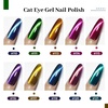 image:imageJODSONE Cat Eye Gel Nail Polish 10 Colors Blue Green Red with Base Coat Top Coat Magnet Stick Glazed Amber Cat Eye Gel for Home DIY10ColorCE8