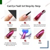 image:imageJODSONE Cat Eye Gel Nail Polish 10 Colors Blue Green Red with Base Coat Top Coat Magnet Stick Glazed Amber Cat Eye Gel for Home DIY10ColorCE8
