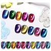 image:imageJODSONE Cat Eye Gel Nail Polish 10 Colors Blue Green Red with Base Coat Top Coat Magnet Stick Glazed Amber Cat Eye Gel for Home DIY10ColorCE8