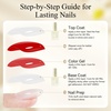 image:imageJODSONE No Wipe Base and Top Coat Gel Set 2Pcs 18ML Soak Off UV LED Clear Gel Long Lasting Gloss Finish for DIY amp Salon Manicure