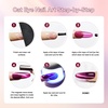 image:imageJODSONE 165ml Cat Eye Gel Nail Polish Pink Purple Glitter Magnetic Reflective Translucent at Home Salon Design Need U V Curing6 Color Set Purple Red Silver Collection 10ml 14