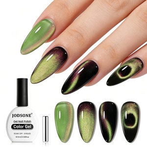 image:imageJODSONE 165 mL 9D Chameleon Cat Eye Gel Polish with Magnet Blue Purple  UVLED Cure Black Gel Polish Recommended for Stronger Contrast Multiple Customizable CatEye Effects SoakOff FormulaCAT10