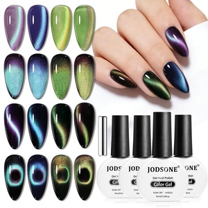 image:imageJODSONE 165 mL 9D Chameleon Cat Eye Gel Polish with Magnet Blue Purple  UVLED Cure Black Gel Polish Recommended for Stronger Contrast Multiple Customizable CatEye Effects SoakOff FormulaCAT07CAT10