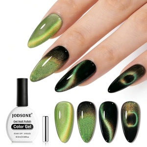 image:imageJODSONE 165 mL 9D Chameleon Cat Eye Gel Polish with Magnet Blue Purple  UVLED Cure Black Gel Polish Recommended for Stronger Contrast Multiple Customizable CatEye Effects SoakOff FormulaCAT09