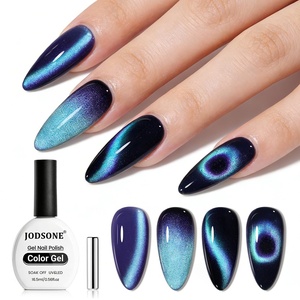 image:imageJODSONE 165 mL 9D Chameleon Cat Eye Gel Polish with Magnet Blue Purple  UVLED Cure Black Gel Polish Recommended for Stronger Contrast Multiple Customizable CatEye Effects SoakOff FormulaCAT08