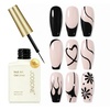 image:imageJODSONE White Nail Art Gel Liner 18ml UV Gel Polish Thin Brush  Classic White Color Nail Art Polish French Tip Tool UVLED Cure Required BuiltIn Thin Brush for DIY Manicure At HomeLMK01