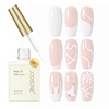 image:imageJODSONE White Nail Art Gel Liner 18ml UV Gel Polish Thin Brush  Classic White Color Nail Art Polish French Tip Tool UVLED Cure Required BuiltIn Thin Brush for DIY Manicure At HomeLMK02