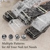 image:imageJODSONE 20 Rolls Lace Nail Foils Black and White Lace Nail Art Transfer Sheets Must Be Used with Nail Foil Glue Transfer Foils for Manicure Salon amp Home Use Not SelfAdhesive Stickers