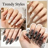 image:imageJODSONE 20 Rolls Lace Nail Foils Black and White Lace Nail Art Transfer Sheets Must Be Used with Nail Foil Glue Transfer Foils for Manicure Salon amp Home Use Not SelfAdhesive Stickers
