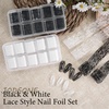 image:imageJODSONE 20 Rolls Lace Nail Foils Black and White Lace Nail Art Transfer Sheets Must Be Used with Nail Foil Glue Transfer Foils for Manicure Salon amp Home Use Not SelfAdhesive Stickers