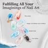 image:imageJODSONE 10ml Gel Nail Polish Set Red Glitter 6Colors Glitter Rose Red Gel Polish Lacquer Glossy Art for Nail and Salon Need U V LampB1504