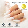 image:imageJODSONE 10ml Gel Nail Polish Set Red Glitter 6Colors Glitter Rose Red Gel Polish Lacquer Glossy Art for Nail and Salon Need U V LampWhite