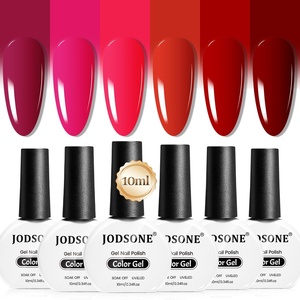 image:imageJODSONE 10ml 6 Colors Red Rose Pink Gel Nail Polish Set All Seasons Soak off U V Lamp Gel Manicure Set for Nail Art Long LastingB518545546547548562