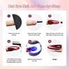 image:imageJODSONE Cat Eye Gel Nail Polish Set Red Brown Collection 6 Colors for Holographic Glitter Cat Eye with Magnet Gift for Girls at Home Salon Design