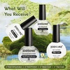 image:imageJODSONE 4Pcs 18ml Nail Dehydrator and Primer Base Coat amp Top Coat SetBGWhite4DPBT10ml1