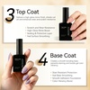 image:imageJODSONE 4Pcs 18ml Nail Dehydrator and Primer Base Coat amp Top Coat SetSET09
