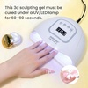 image:imageJODSONE White 3D Gel Nail Art Sculpting Gel NonSticky Molding Gels for Nails Solid U V LED Soak Off Gels Polish for Carving Molding and BuildingPearl White1