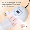 image:imageJODSONE White 3D Gel Nail Art Sculpting Gel NonSticky Molding Gels for Nails Solid U V LED Soak Off Gels Polish for Carving Molding and BuildingWhite1