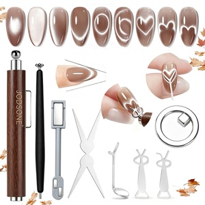 image:imageJODSONE Cat Eye Magnet Set for Nails 8Piece MultiEffect Nail Art KitCT4