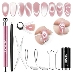 image:imageJODSONE Cat Eye Magnet Set for Nails 8Piece MultiEffect Nail Art KitPink Cat Eye Magnet Set A0