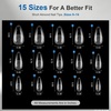 image:imageJODSONE Gel Nail Kit210Pcs BS74 Short Almond Nail Tips with U V LightSilver