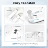 image:imageJODSONE UShaped White Manicure Arm Rest for Nails Tech with Rotating 360BuiltIn Phone Holder and Adjustable Nail Arm Rest Detachable Manicure Hand Rest for Salon Design Includes White Nail MatWhiteWith Black Gloves