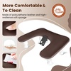 image:imageJODSONE UShaped White Manicure Arm Rest for Nails Tech with Rotating 360BuiltIn Phone Holder and Adjustable Nail Arm Rest Detachable Manicure Hand Rest for Salon Design Includes White Nail MatBrownWithout Mat