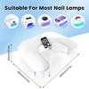 image:imageJODSONE UShaped White Manicure Arm Rest for Nails Tech with Rotating 360BuiltIn Phone Holder and Adjustable Nail Arm Rest Detachable Manicure Hand Rest for Salon Design Includes White Nail MatWhiteWith Mat