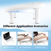 image:imageJODSONE UShaped White Manicure Arm Rest for Nails Tech with Rotating 360BuiltIn Phone Holder and Adjustable Nail Arm Rest Detachable Manicure Hand Rest for Salon Design Includes White Nail MatWhiteWith Mat