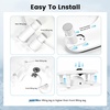 image:imageJODSONE UShaped White Manicure Arm Rest for Nails Tech with Rotating 360BuiltIn Phone Holder and Adjustable Nail Arm Rest Detachable Manicure Hand Rest for Salon Design Includes White Nail MatWhiteWith Mat