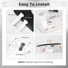image:imageJODSONE UShaped White Manicure Arm Rest for Nails Tech with Rotating 360BuiltIn Phone Holder and Adjustable Nail Arm Rest Detachable Manicure Hand Rest for Salon Design Includes White Nail MatBlackWithout Mat