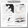 image:imageJODSONE UShaped White Manicure Arm Rest for Nails Tech with Rotating 360BuiltIn Phone Holder and Adjustable Nail Arm Rest Detachable Manicure Hand Rest for Salon Design Includes White Nail MatBlackWith Mat
