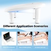 image:imageJODSONE UShaped White Manicure Arm Rest for Nails Tech with Rotating 360BuiltIn Phone Holder and Adjustable Nail Arm Rest Detachable Manicure Hand Rest for Salon Design Includes White Nail MatWhiteWith Black Gloves