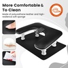 image:imageJODSONE UShaped White Manicure Arm Rest for Nails Tech with Rotating 360BuiltIn Phone Holder and Adjustable Nail Arm Rest Detachable Manicure Hand Rest for Salon Design Includes White Nail MatBlackWith Mat