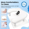 image:imageJODSONE UShaped White Manicure Arm Rest for Nails Tech with Rotating 360BuiltIn Phone Holder and Adjustable Nail Arm Rest Detachable Manicure Hand Rest for Salon Design Includes White Nail MatWhiteWith Mat