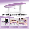 image:imageJODSONE UShaped White Manicure Arm Rest for Nails Tech with Rotating 360BuiltIn Phone Holder and Adjustable Nail Arm Rest Detachable Manicure Hand Rest for Salon Design Includes White Nail MatPurpleWithout Mat